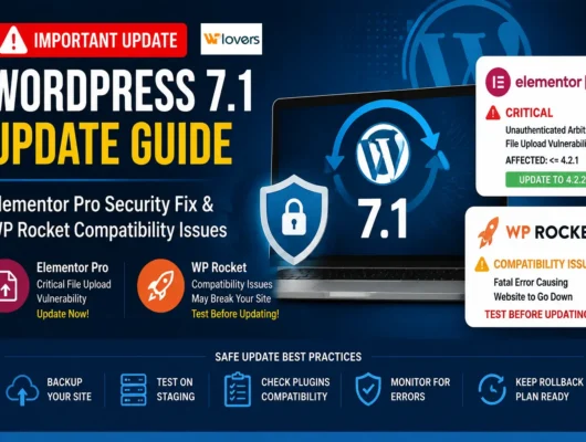 Notice Wordpress 7.1